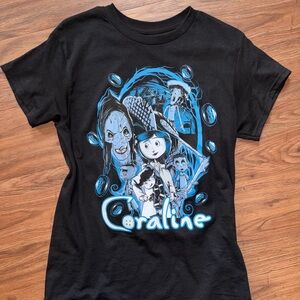 Black Coraline Graphic T-Shirt